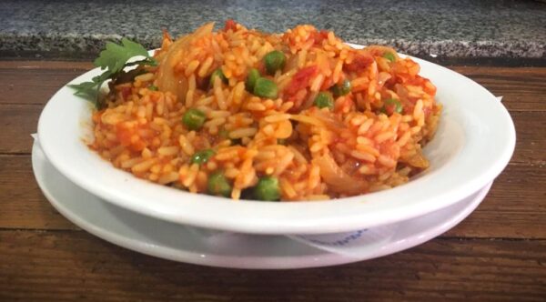 Arroz con ternerita guisada