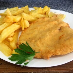 Suprema de pollo con fritas o puré