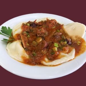 Sorrentinos de jamón y muzzarella a la putanesca