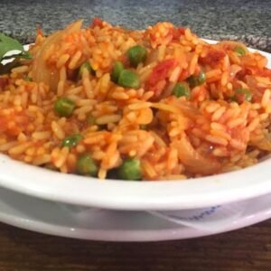 Arroz con ternerita guisada