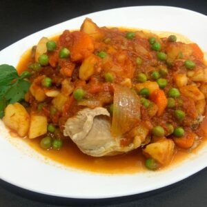 ¼ Pollo a la cazadora