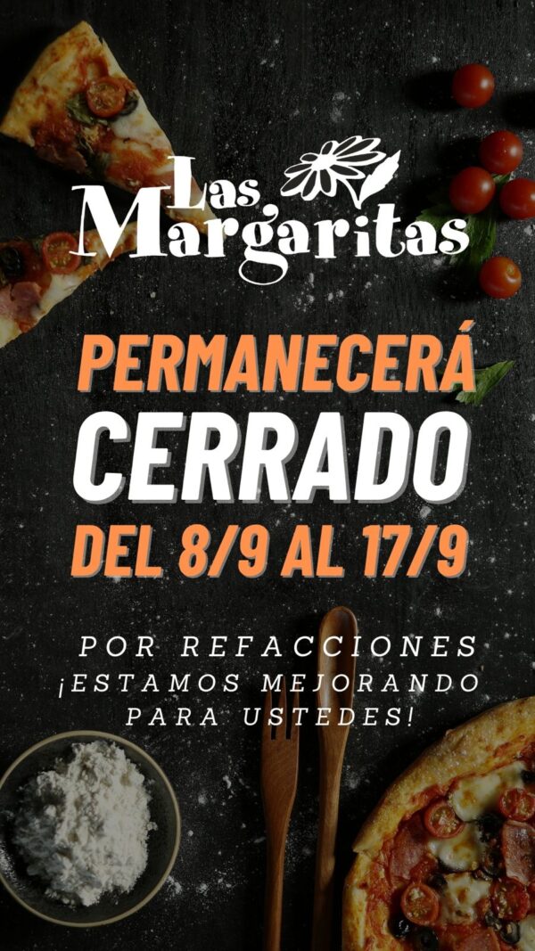 IMPORTANTE!!! Cerrado del 8/09 al 17/09