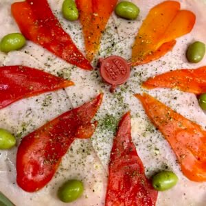 Pizza Jamón y morrones